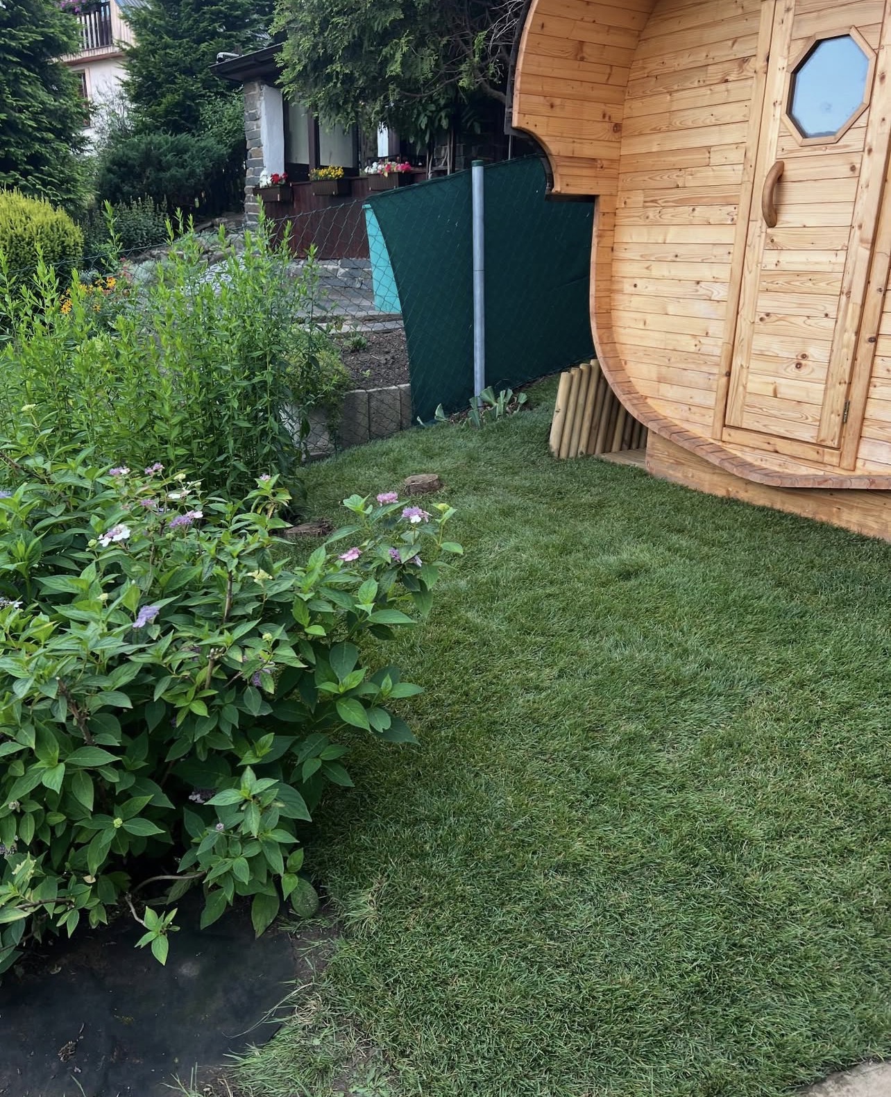 Zahradní úpravy a zahradní sauna